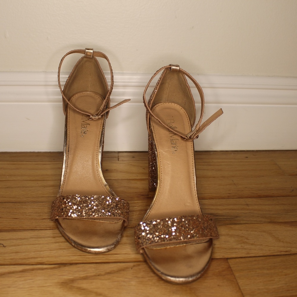 Bella Marie - Rose Gold - Sparkly Pumps Size 7 1/2